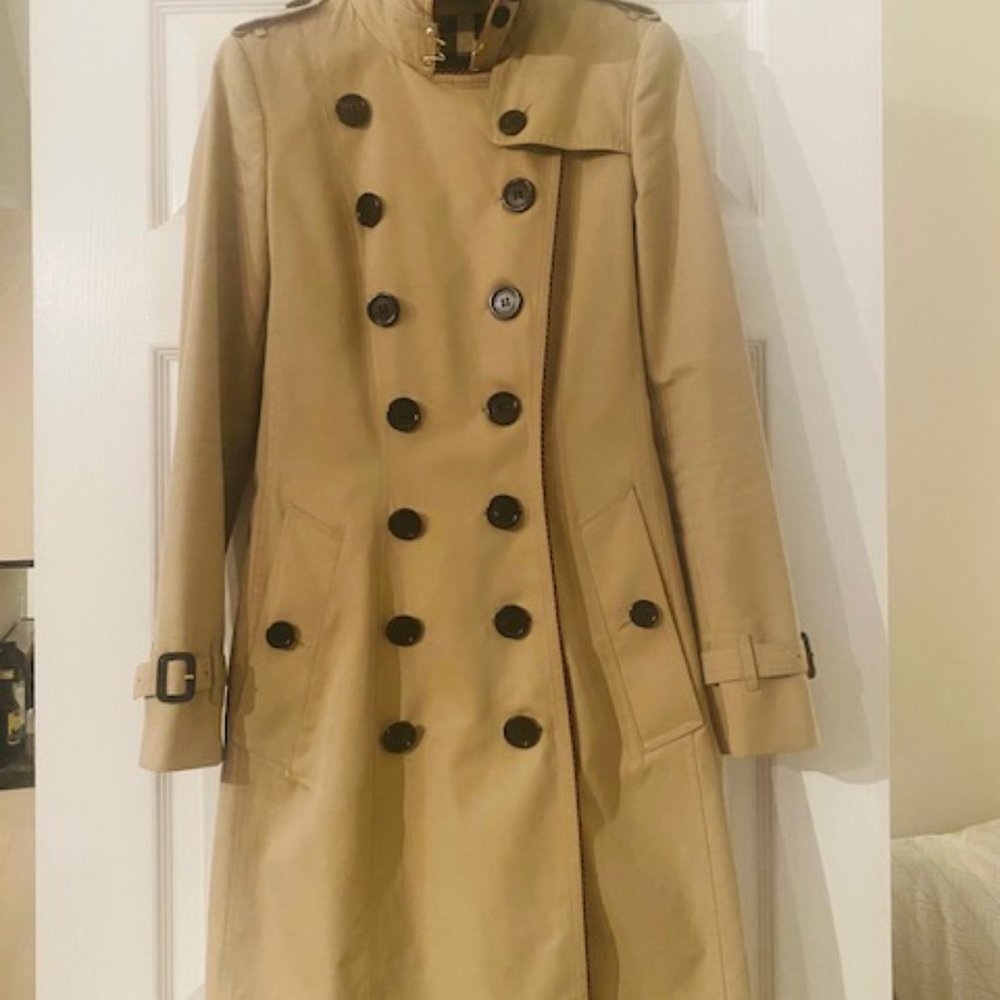 Burberry Tan Double-Breasted Trench Coat - Picture 2 of 12